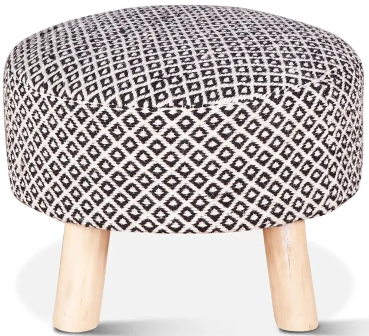 Home Trends Design Marrakech Upholstered Handloom Durry Stool