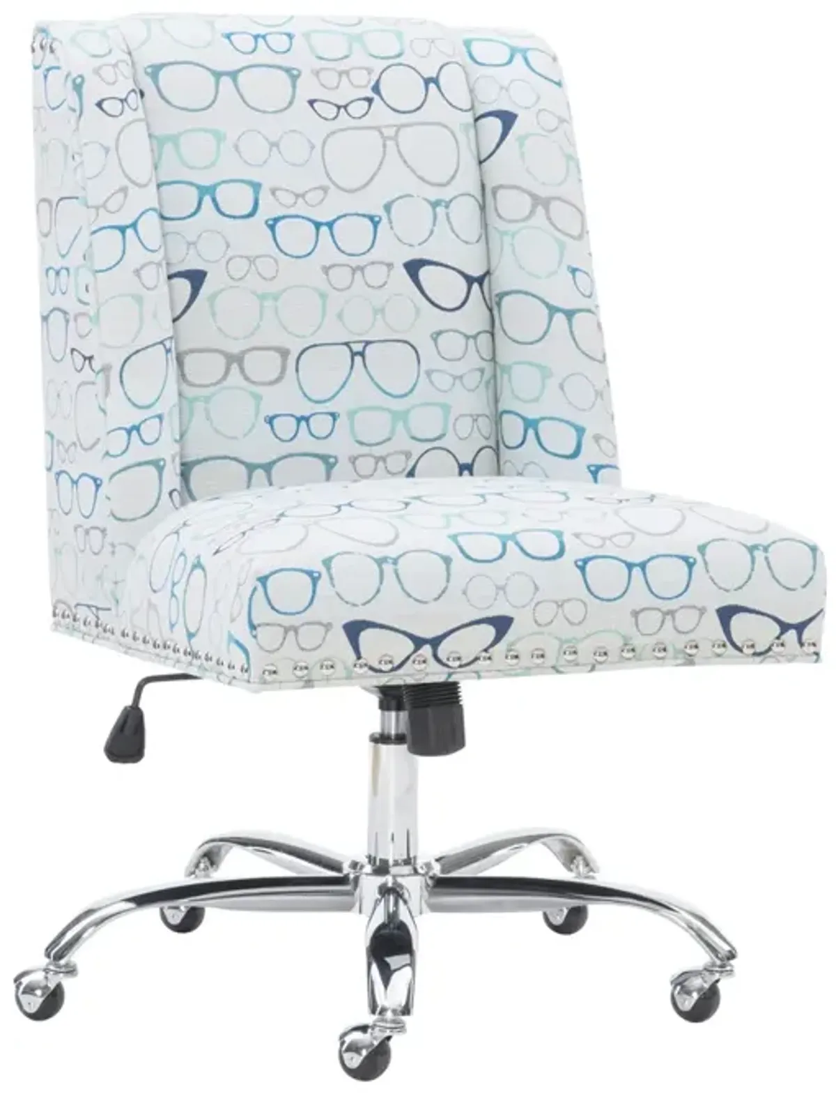 Linon Draper Glasses Print Home Office Desk Chair