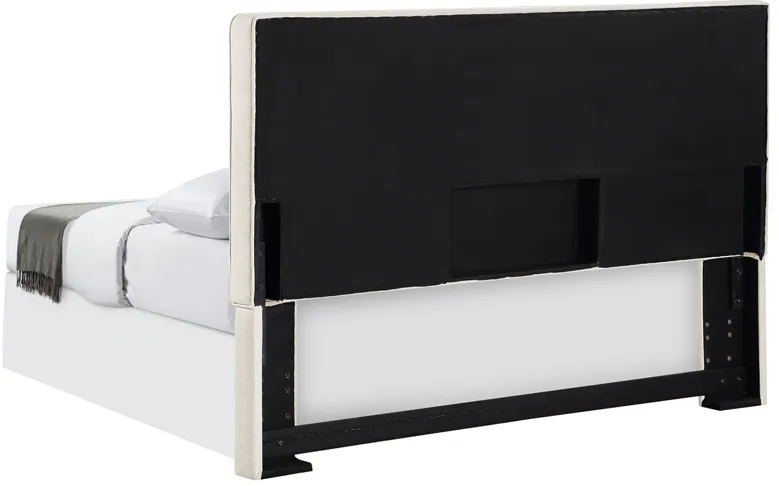 IZZY QUEEN FULL HEADBOARD SAND (SELF WELT DETAIL)