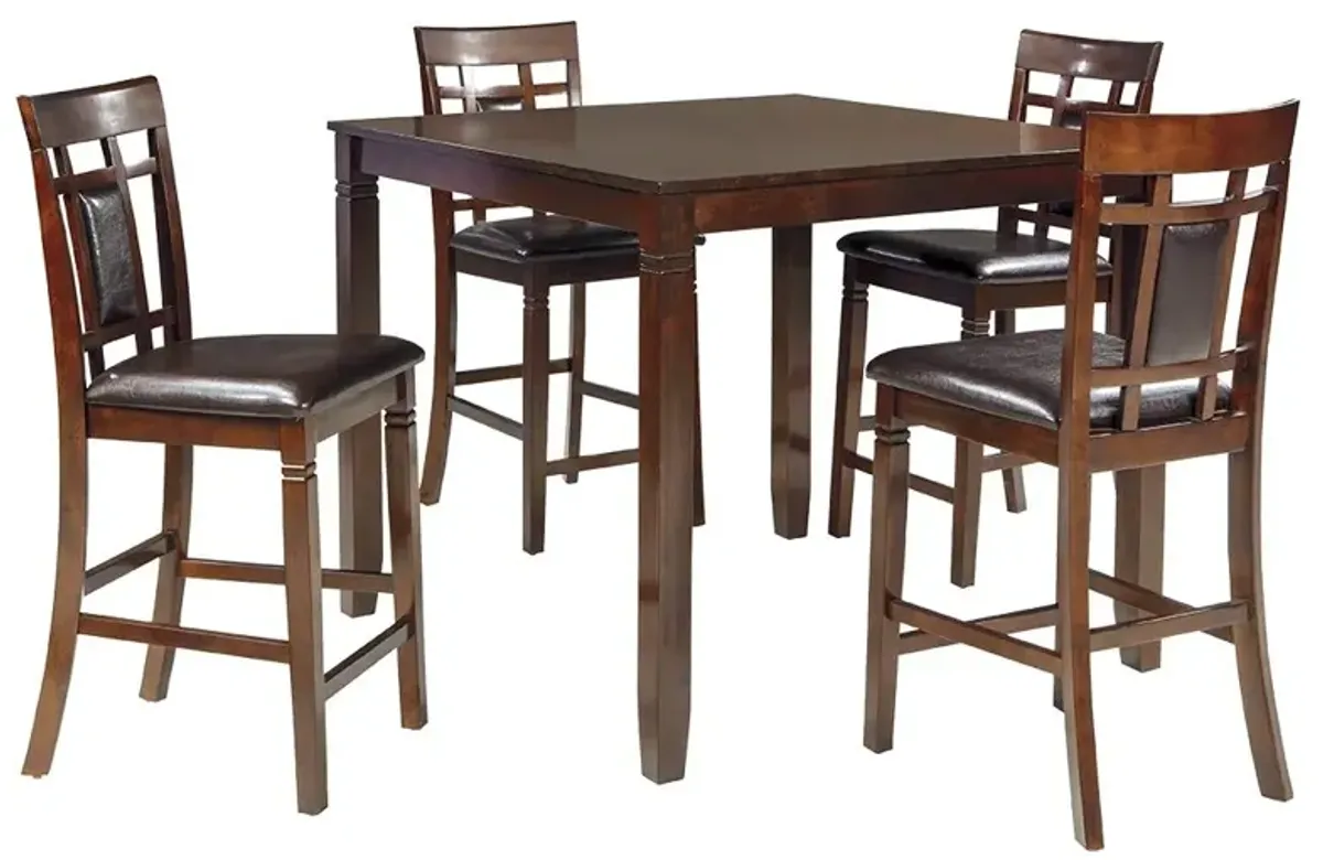 Ashley Bennox Brown Counter Height Dining Table & Bar Stools