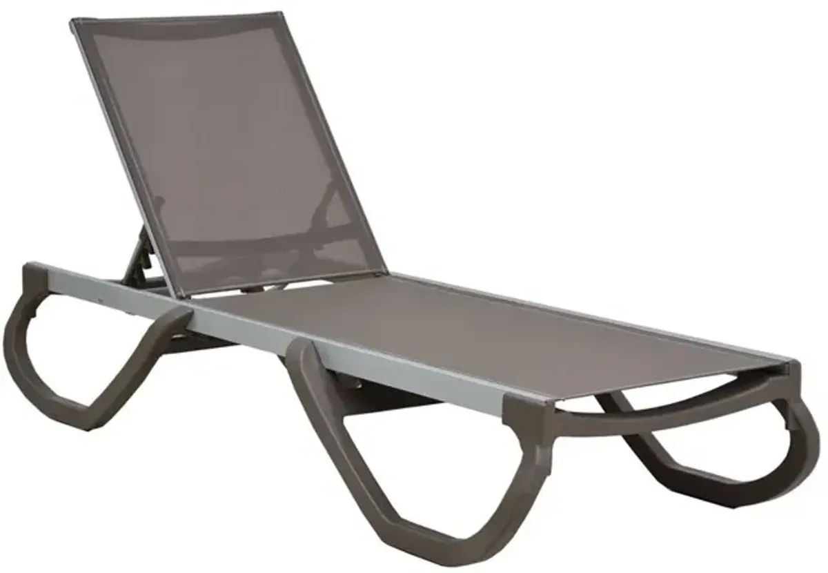 OUTDOOR PANAMA CHAISE LOUNGE IN CAPPUCCINO