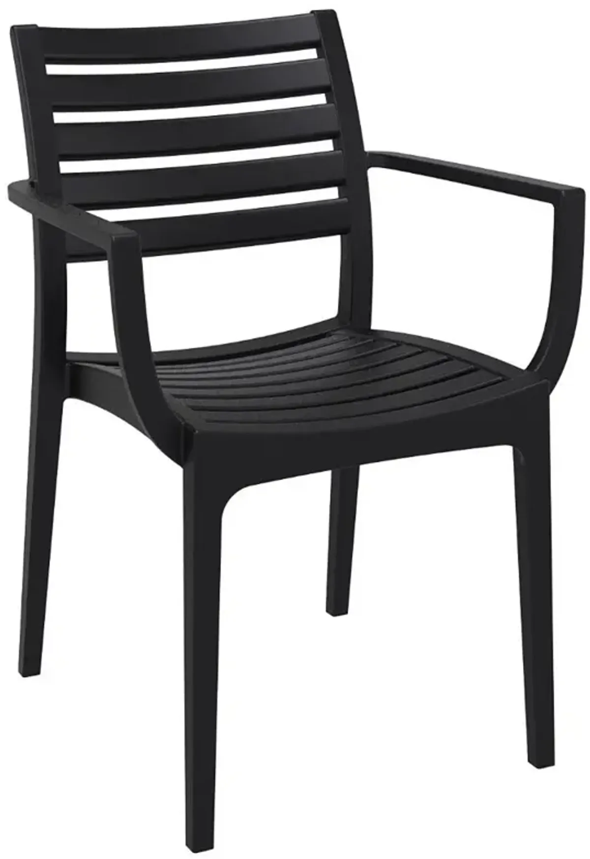 Compamia Artemis Resin Rectangle Dining Set with 6 Arm Chairs Black