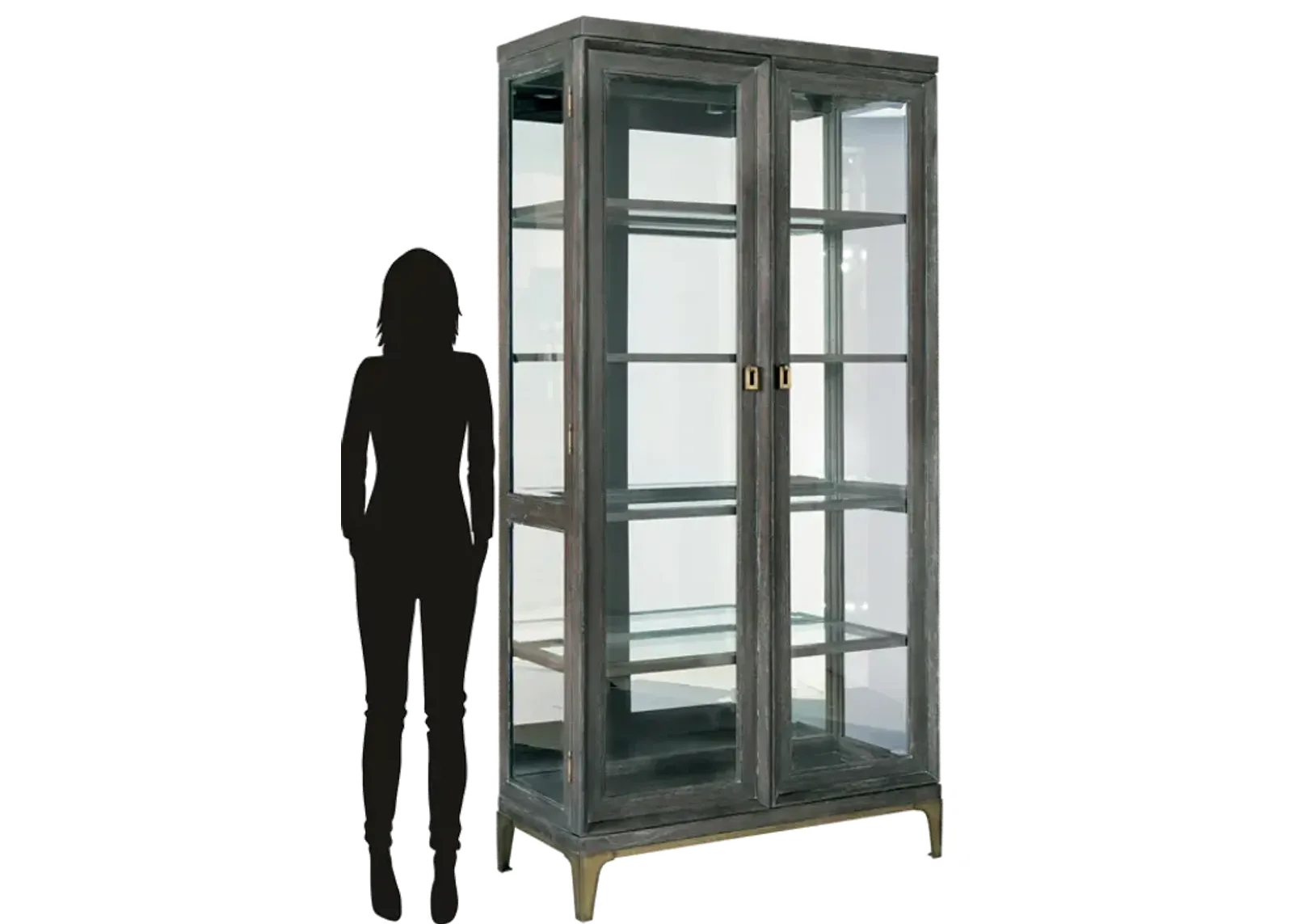 Hekman Display Cabinet Beveled Glass Edgewater