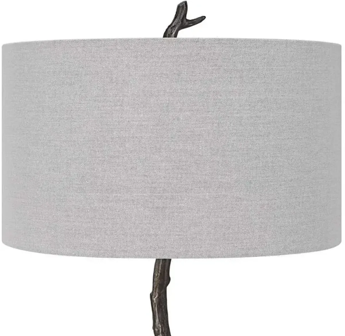 Uttermost Spruce Light Gray/Rustic Black/Silver Floor Lamp