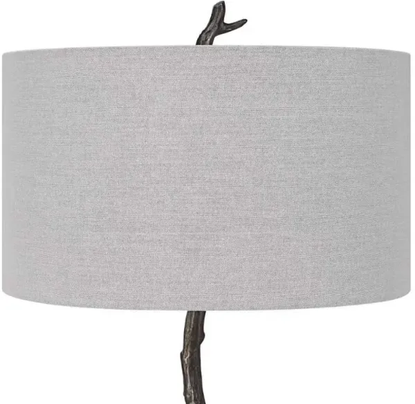 Uttermost Spruce Light Gray/Rustic Black/Silver Floor Lamp