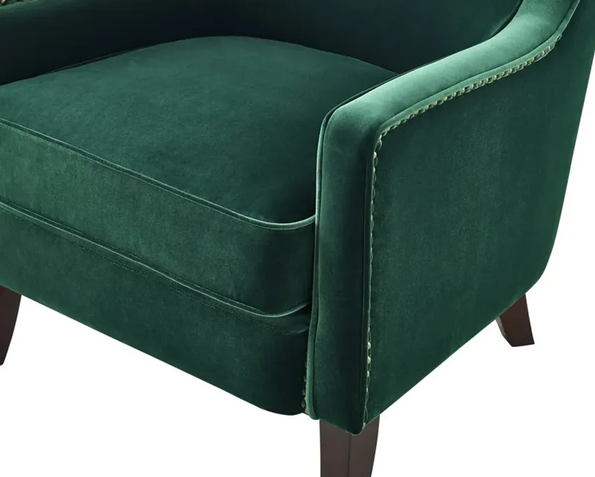 Rosco Emerald Green Accent Barrel Chair