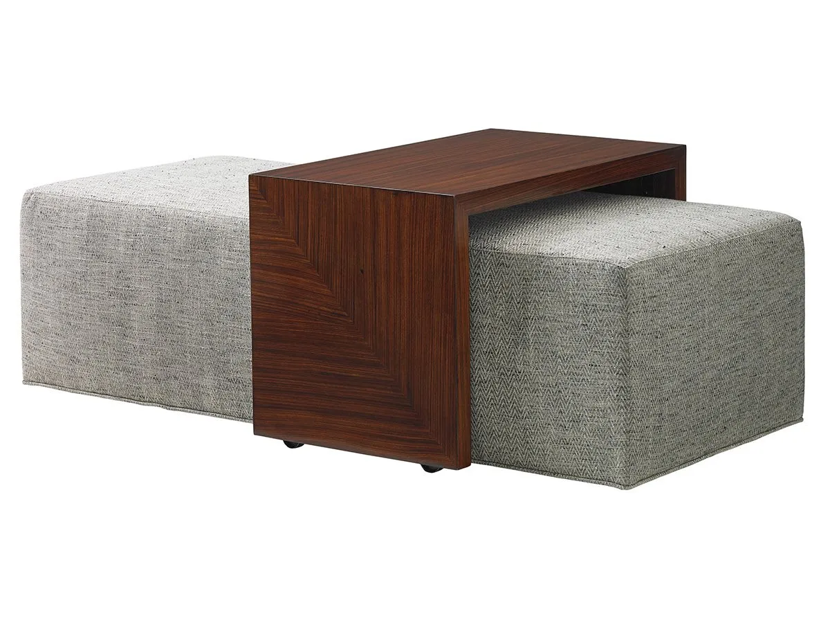 BROADWAY COCKTAIL OTTOMAN W/SLIDE LEXINGTON UPHOLSTERY