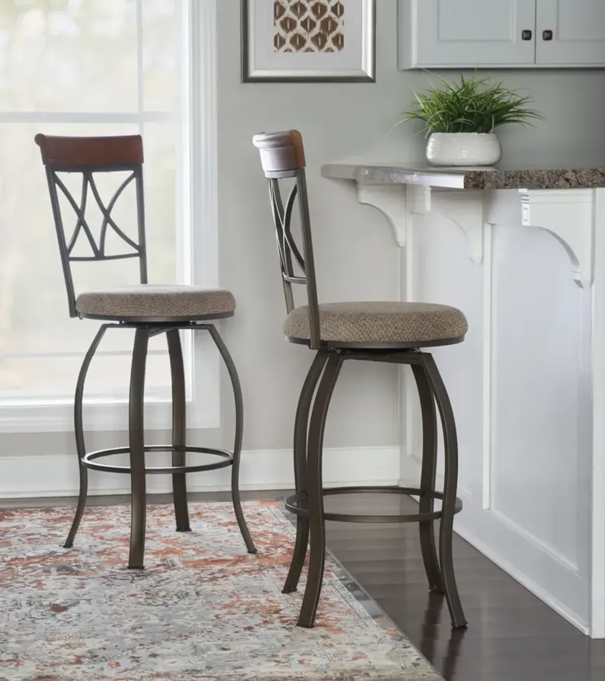 Powell Hamilton Swivel Bar Stool