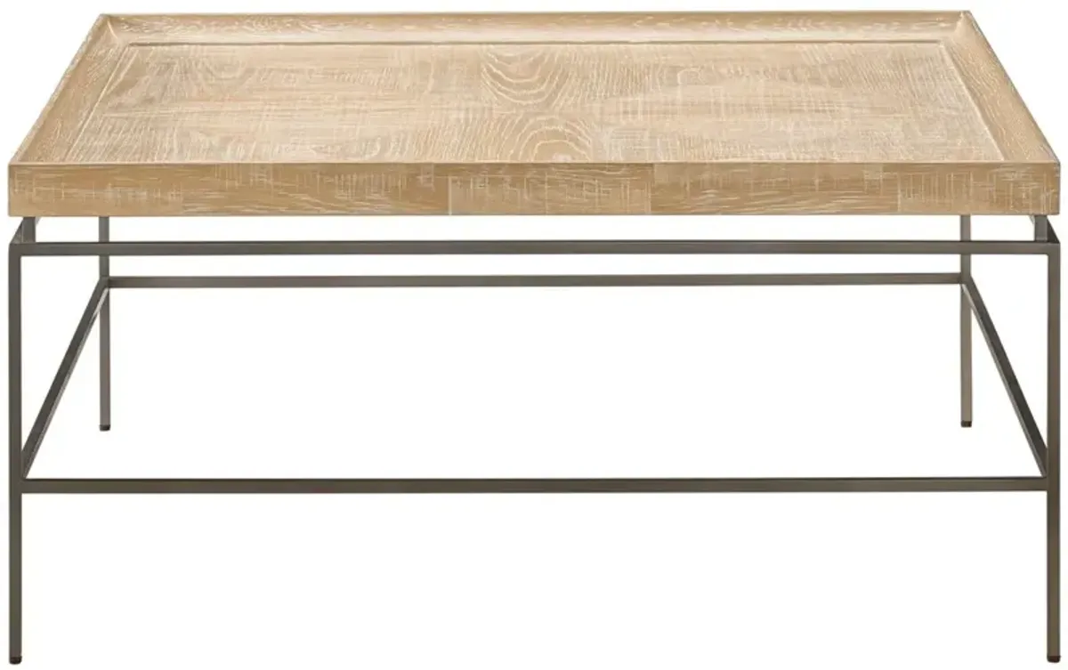 Universal Modern Farmhouse Galen Pepper/Rustic Oak Coffee Table