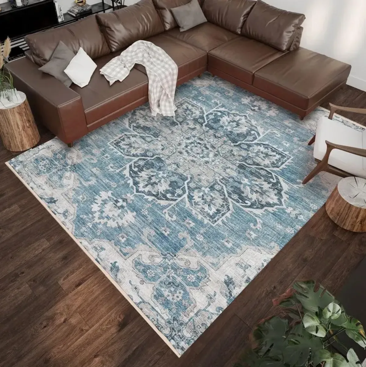 Dalyn Marbella Denim 5'X8' Area Rug