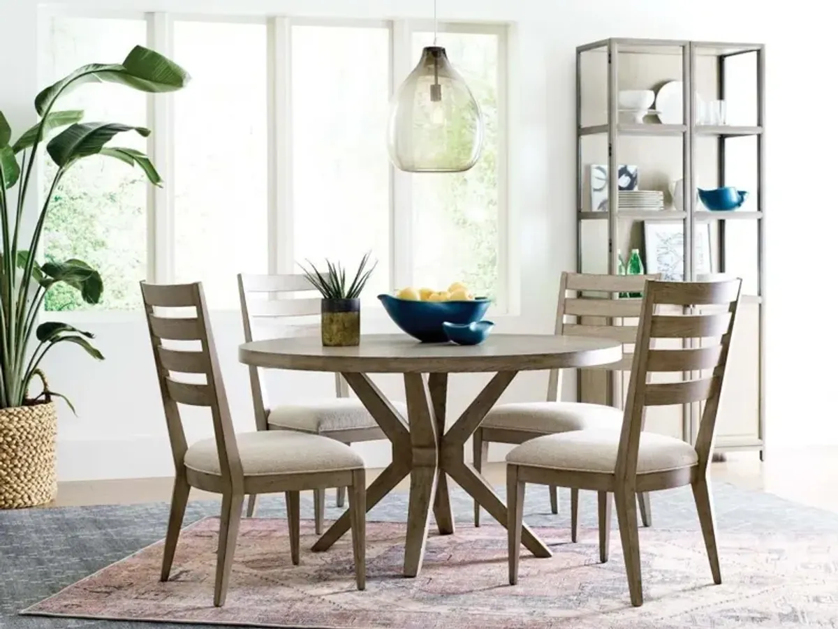 American Drew West Fork Hardy Taupe Round Dining Table