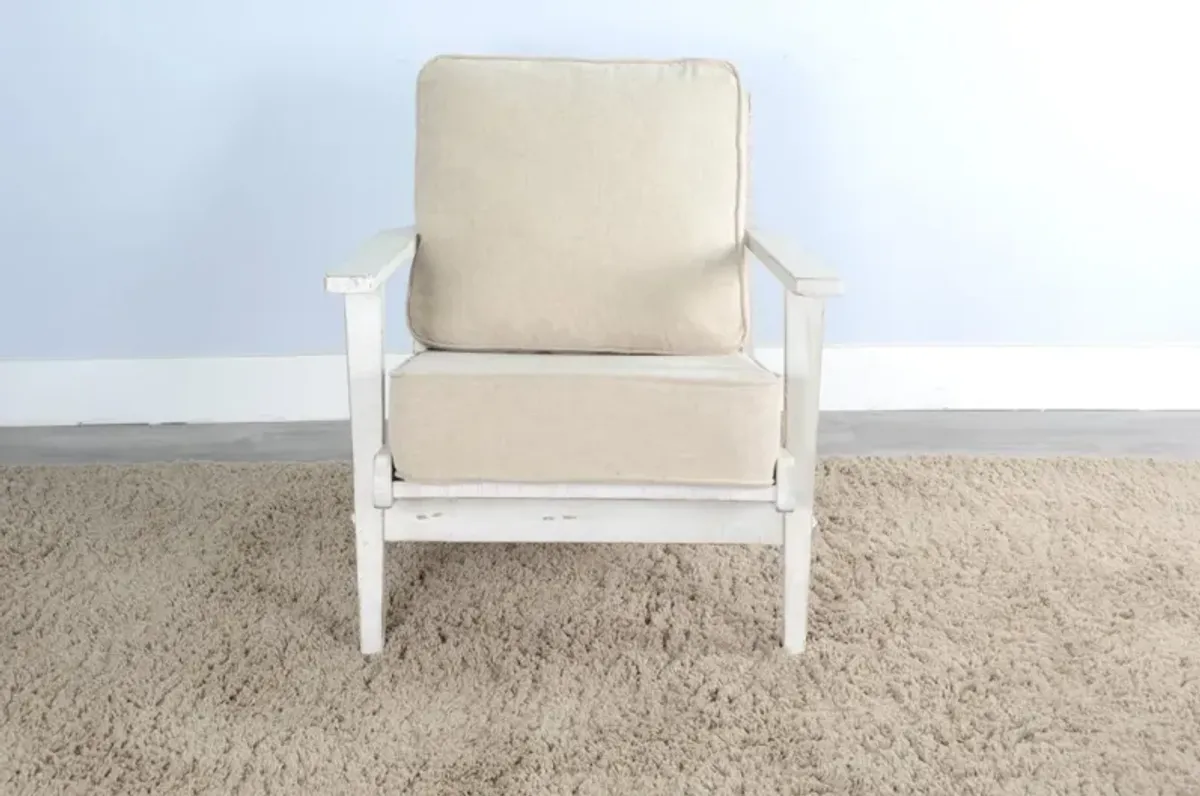 Sunny Designs Marina White Sand Armchair with Cushions