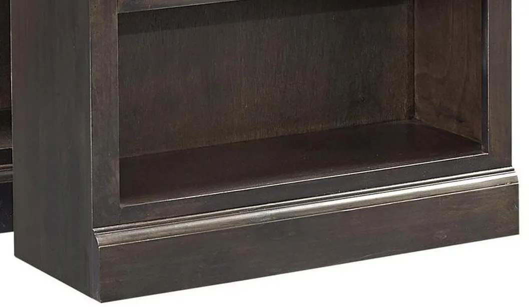 CHURCHILL 48 INCH GHOST BLACK BOOKCASE WITH 2 FIXED SHELVES