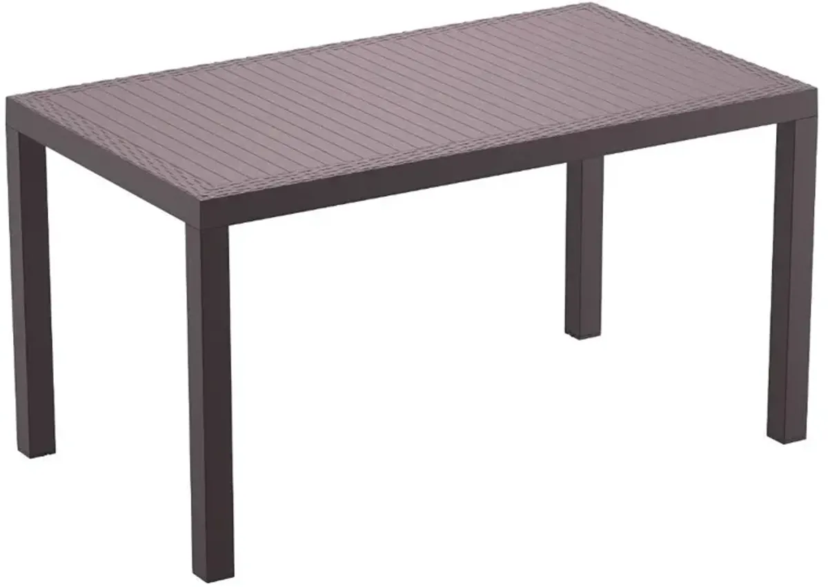 ORLANDO WICKERLOOK RECTANGLE DINING TABLE BROWN 55"