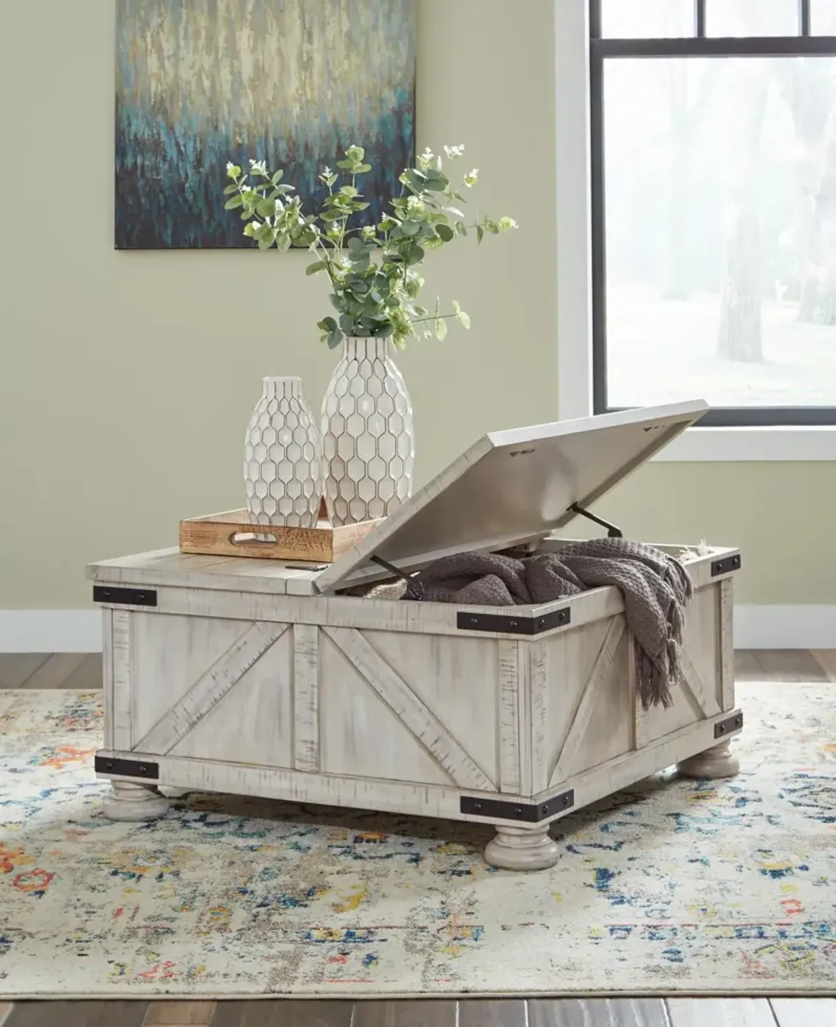 Ashley Carynhurst Whitewash Coffee Table