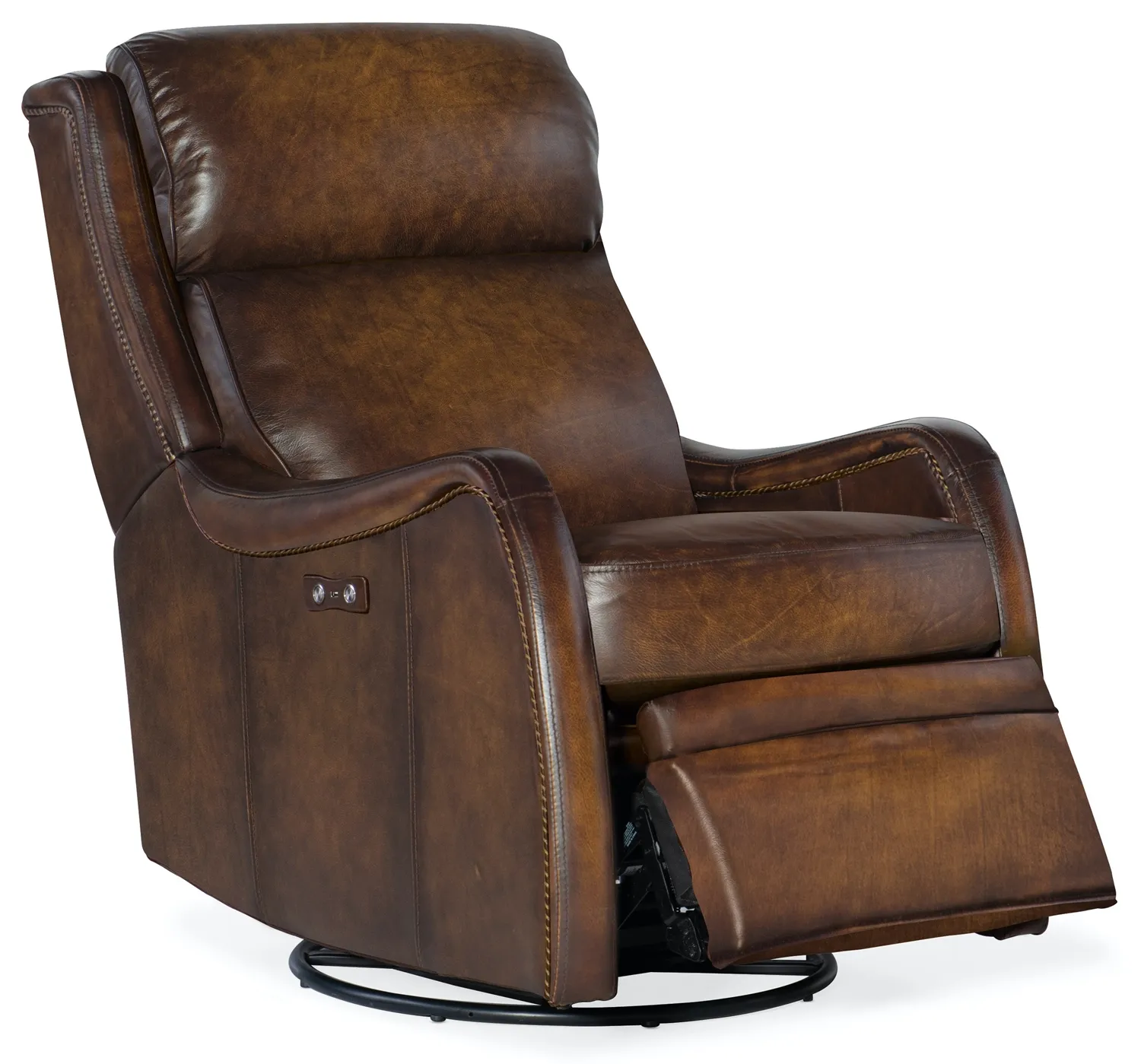 STARK BRINDISI SAN MARCO LEATHER POWER SWIVEL GLIDER RECLINER