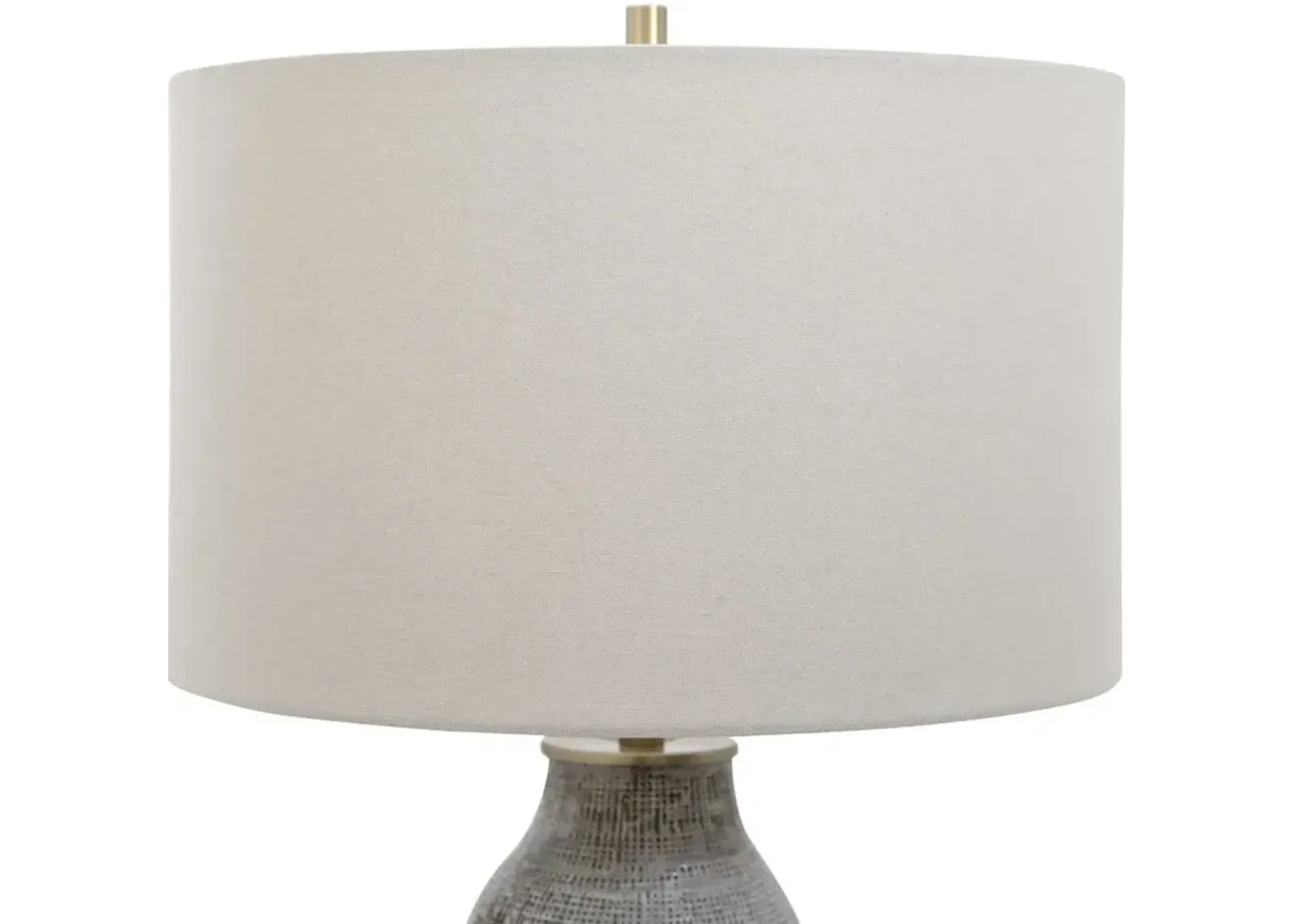 Uttermost Monacan Gray Textured Table Lamp