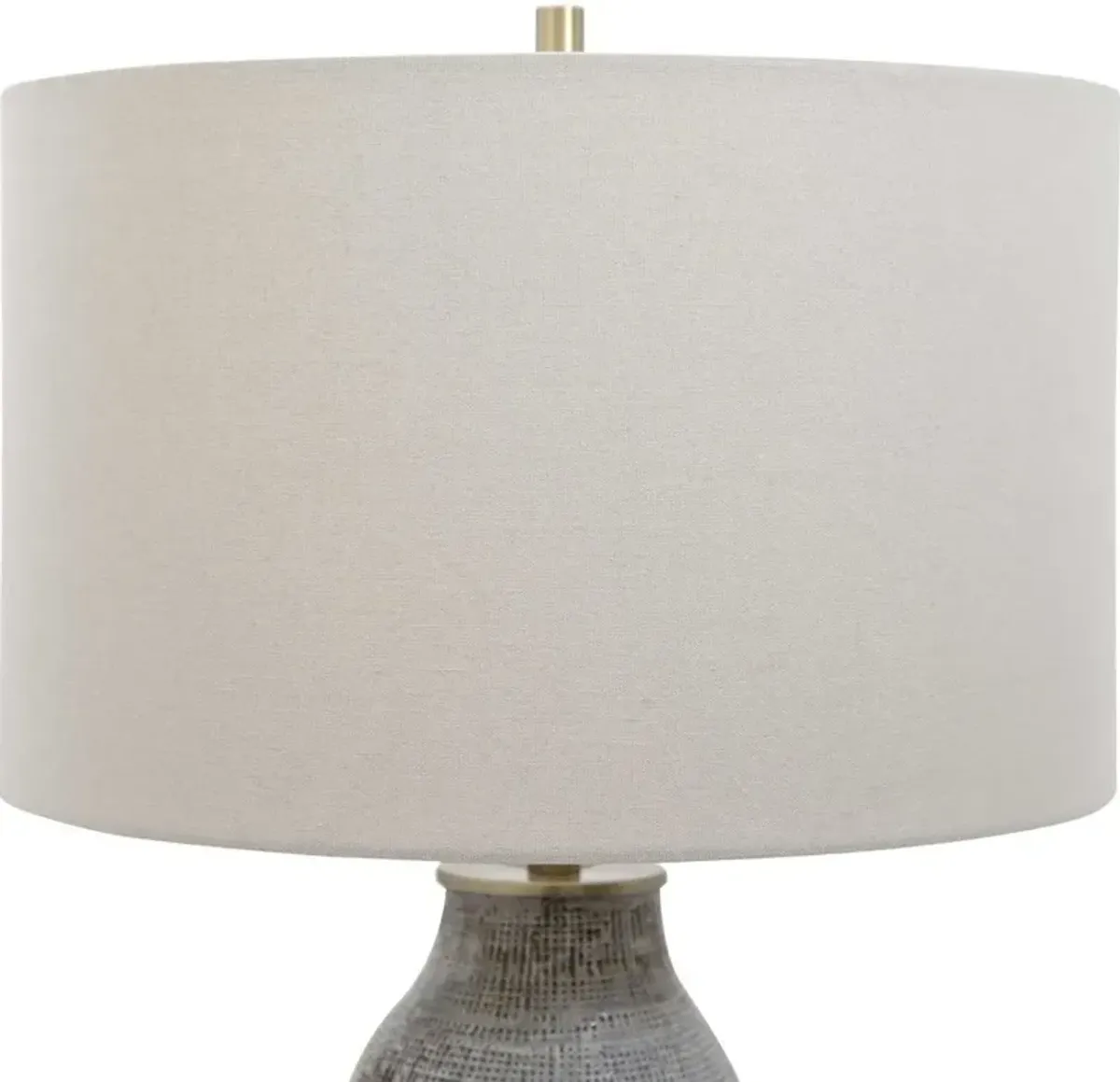 Uttermost Monacan Gray Textured Table Lamp