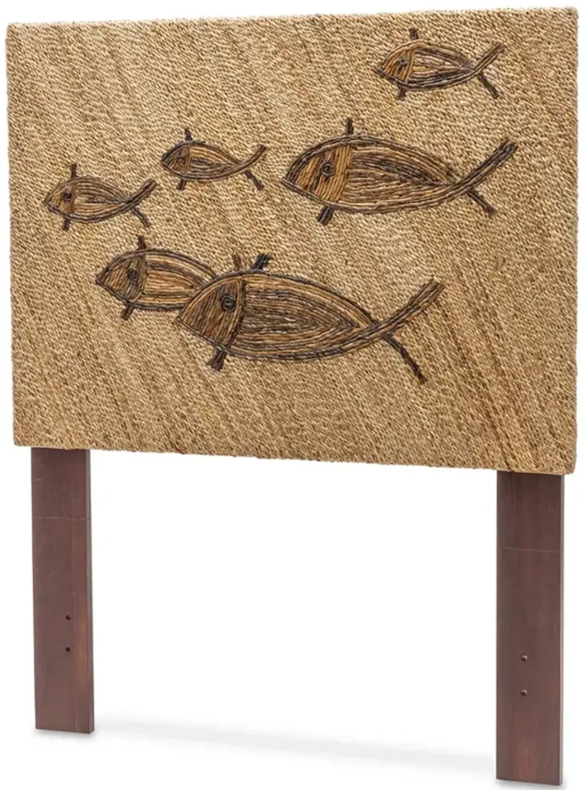 Seawinds School of Fish Weave Twin Headboard Natural Finish