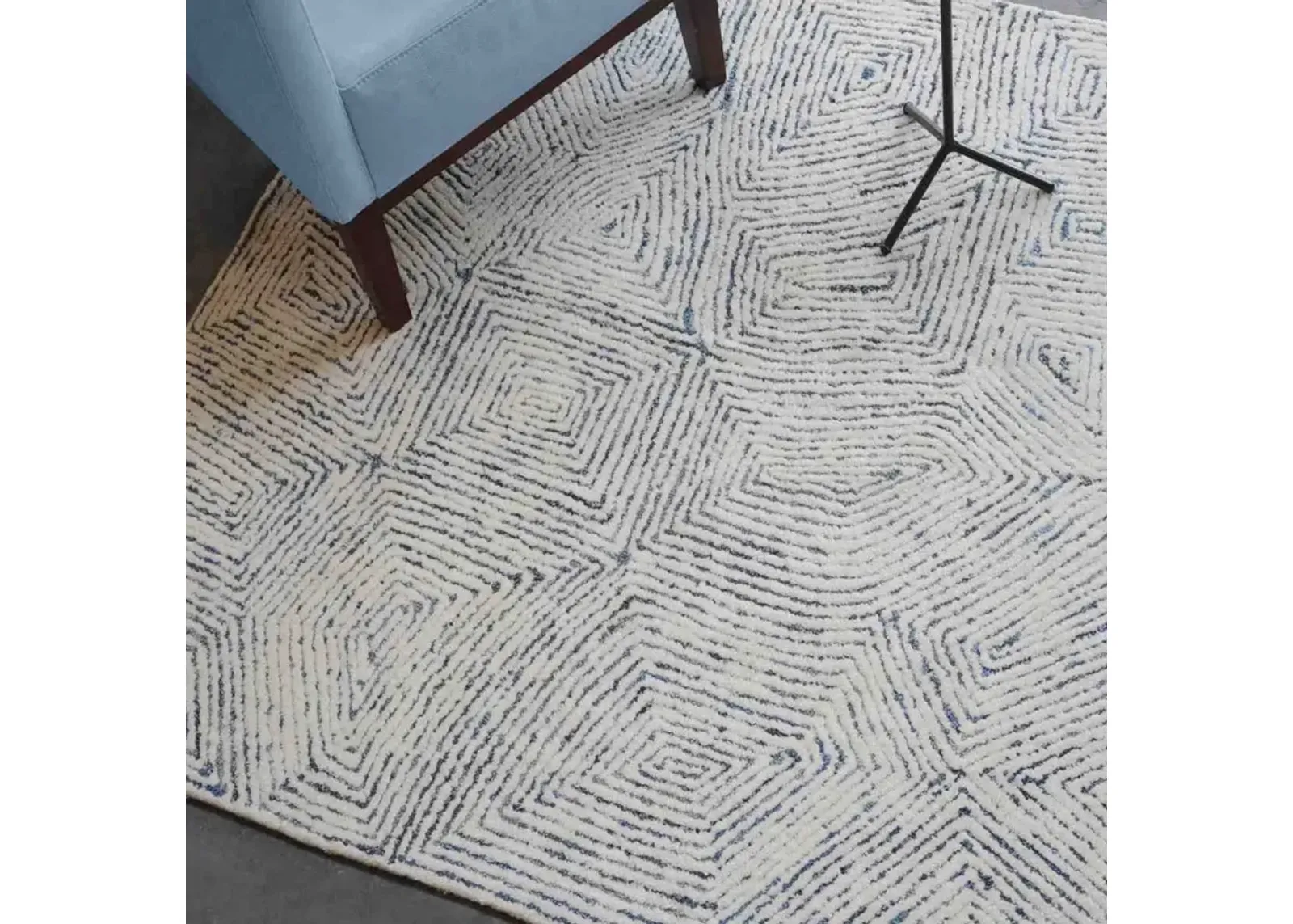 Uttermost Maze Blue 5 X 8 Rug