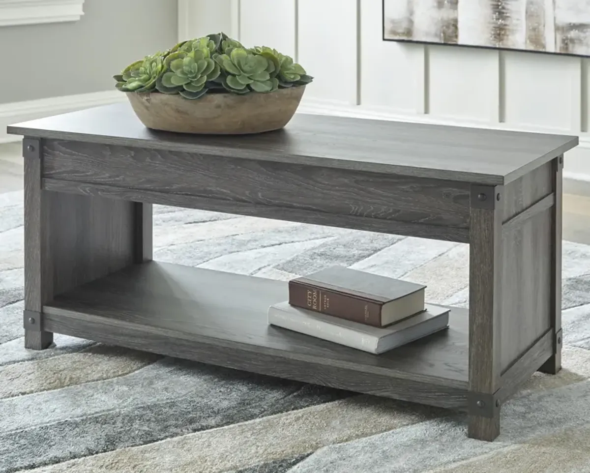 Ashley Freedan Grayish Brown Coffee Table