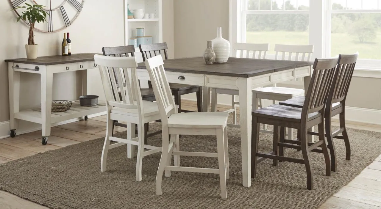 5 PIECE CAYLA COUNTER TABLE + 4 COUNTER CHAIRS