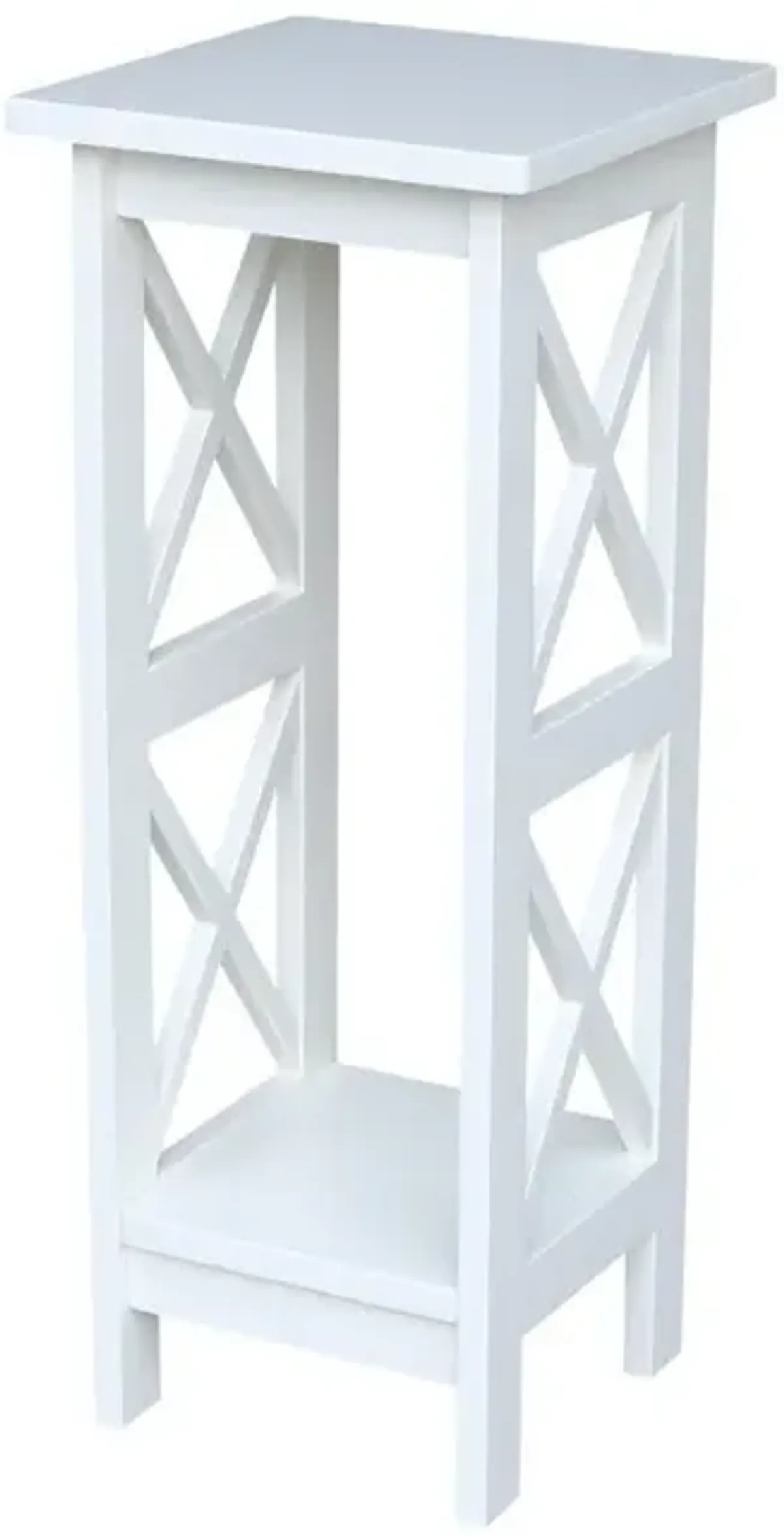 John Thomas 30 Inch X-Side Plant Stand in White