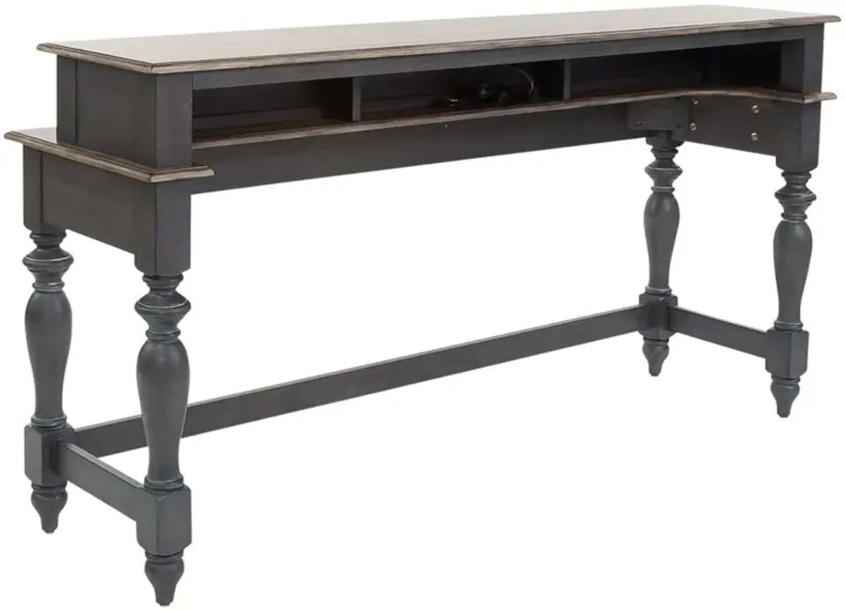 Liberty Furniture Ocean Isle Slate/Weathered Pine Console Bar Table