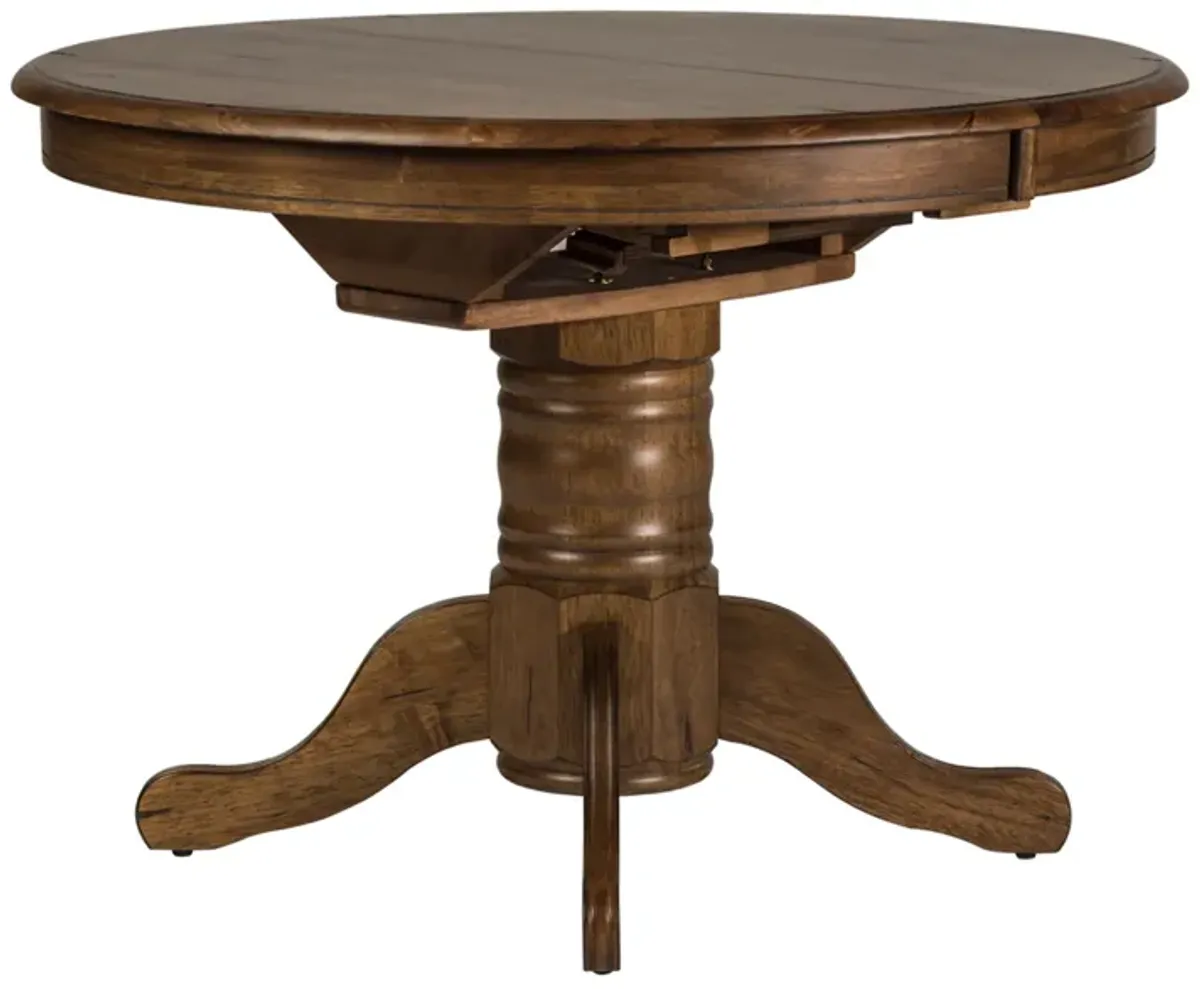 Liberty Furniture Carolina Crossing 3-Piece Antique Honey Round Casual Dining Table Set