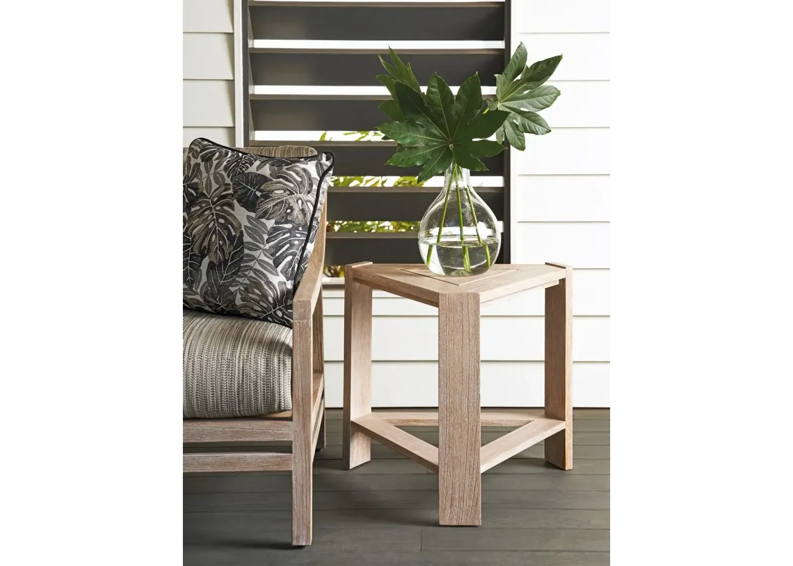 Tommy Bahama Outdoor by Lexington Stillwater Cove Triangular End Table