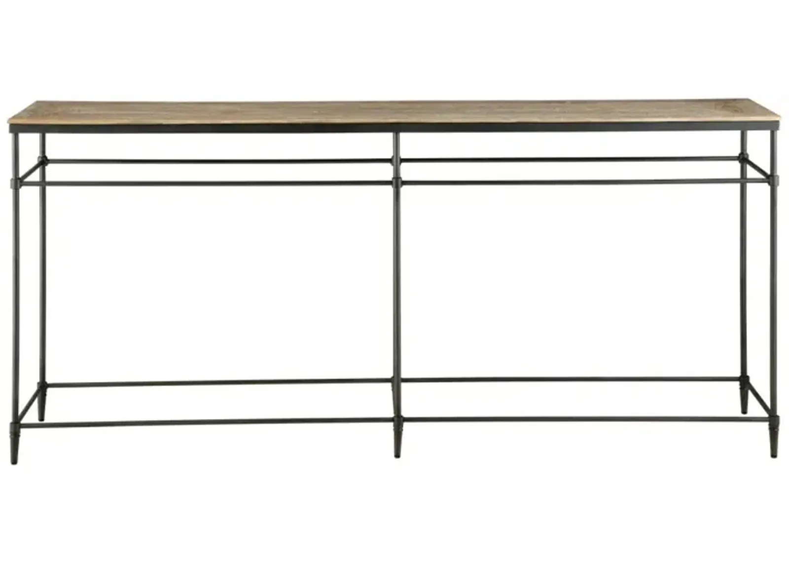 FENWAY 74 INCH SOLID WOOD & METAL SOFA CONSOLE TABLE IN PICKLED MANGO