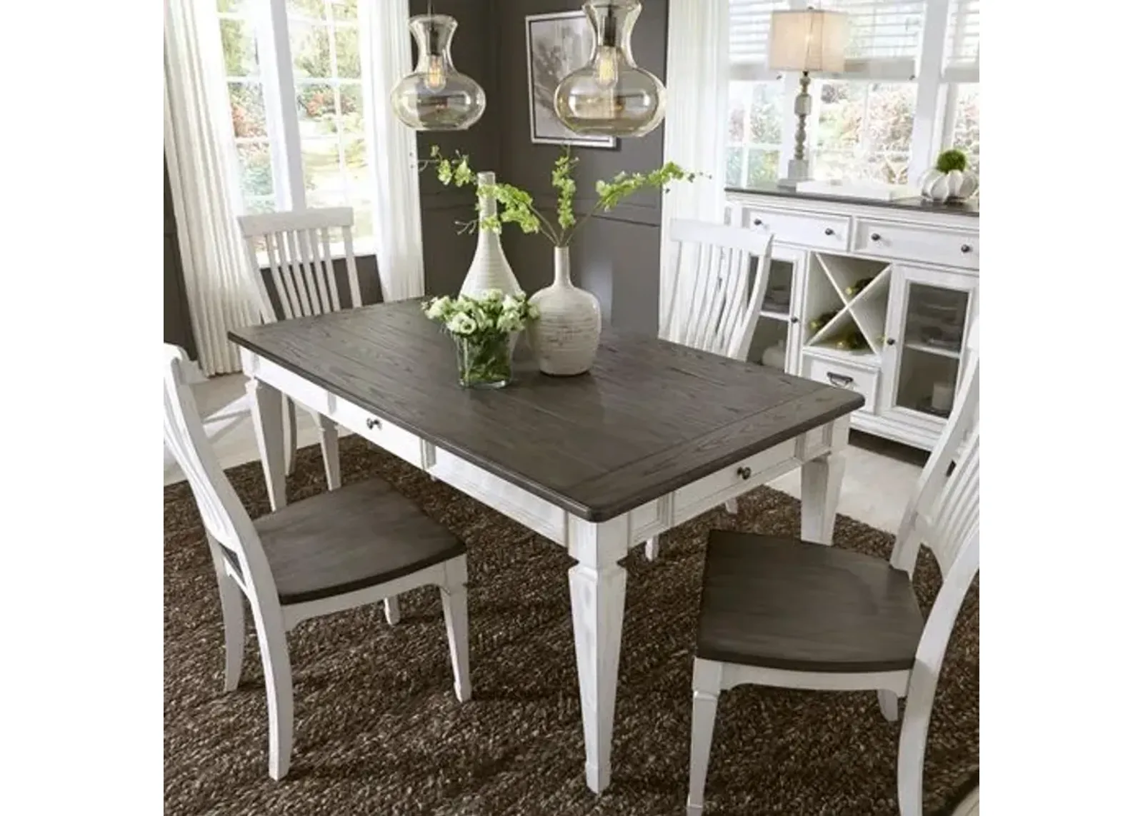 Liberty Furniture Allyson Park Wire Brushed White Rectangle Dining Table