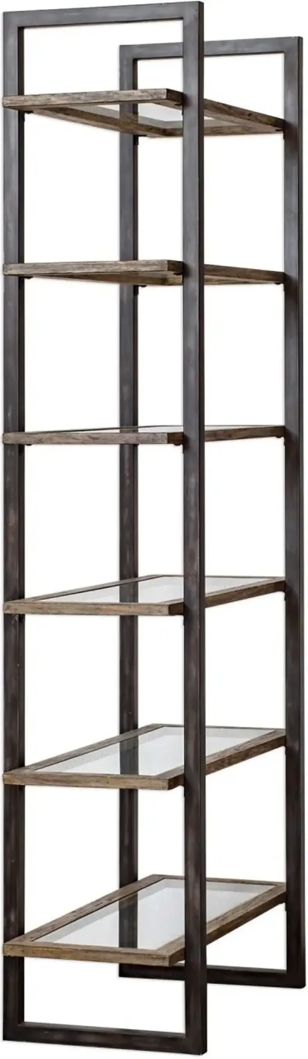 Uttermost Olwyn Industrial Diftwood Etagere Bookcase