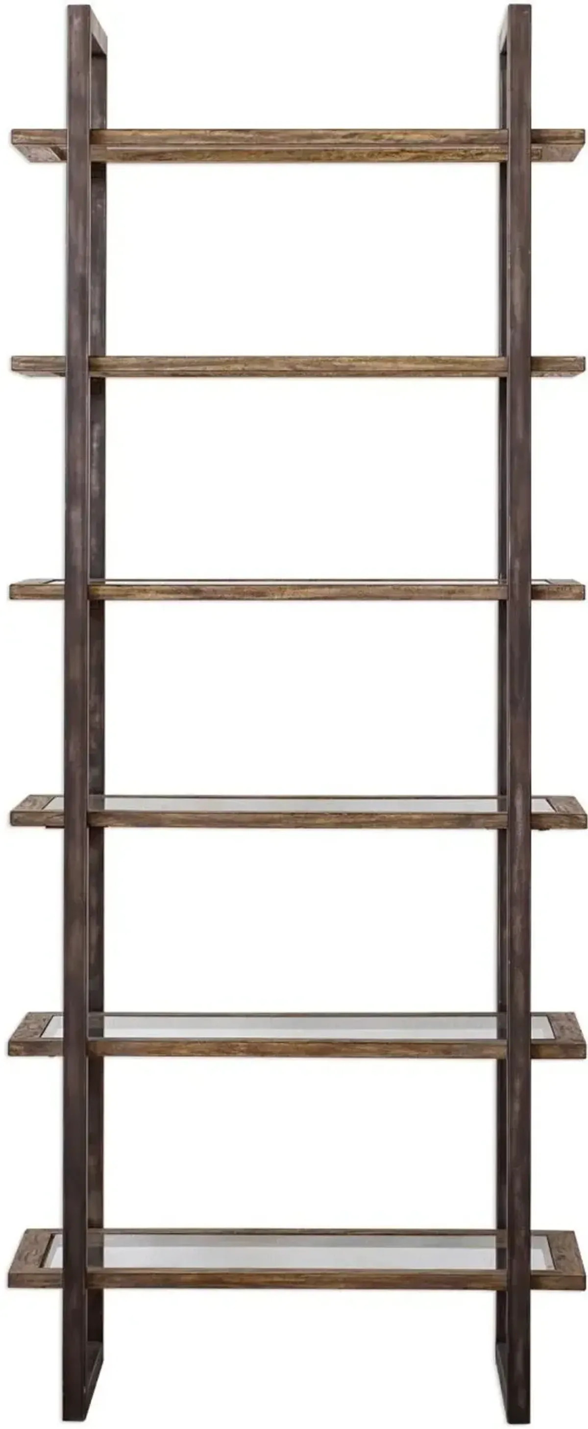 Uttermost Olwyn Industrial Diftwood Etagere Bookcase