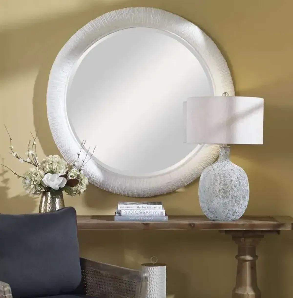 Uttermost Mariner White Round Mirror