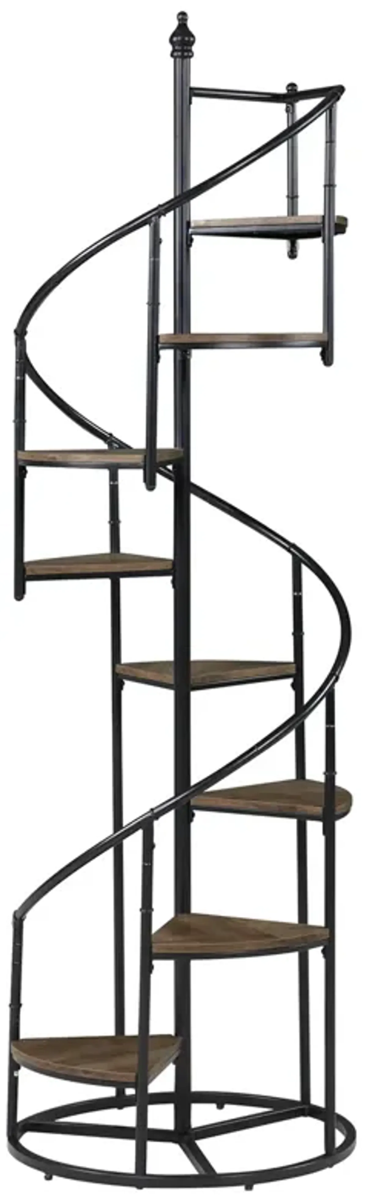 Coaster Roseglen 69 Inch 8-Shelf Staircase Bookshelf Rustic Brown