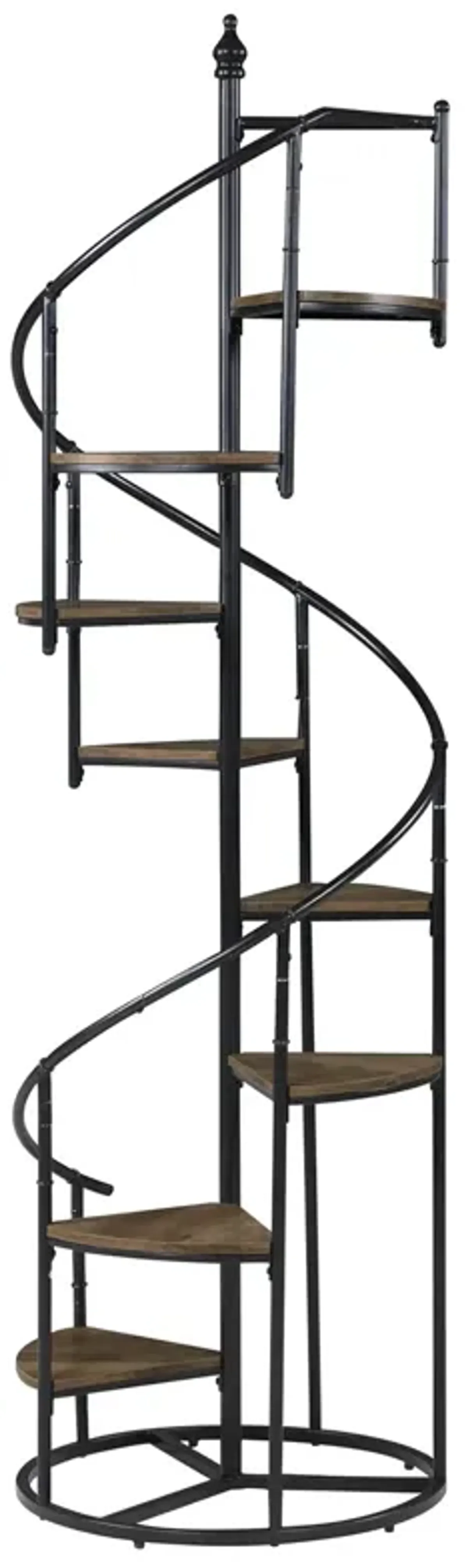 Coaster Roseglen 69 Inch 8-Shelf Staircase Bookshelf Rustic Brown