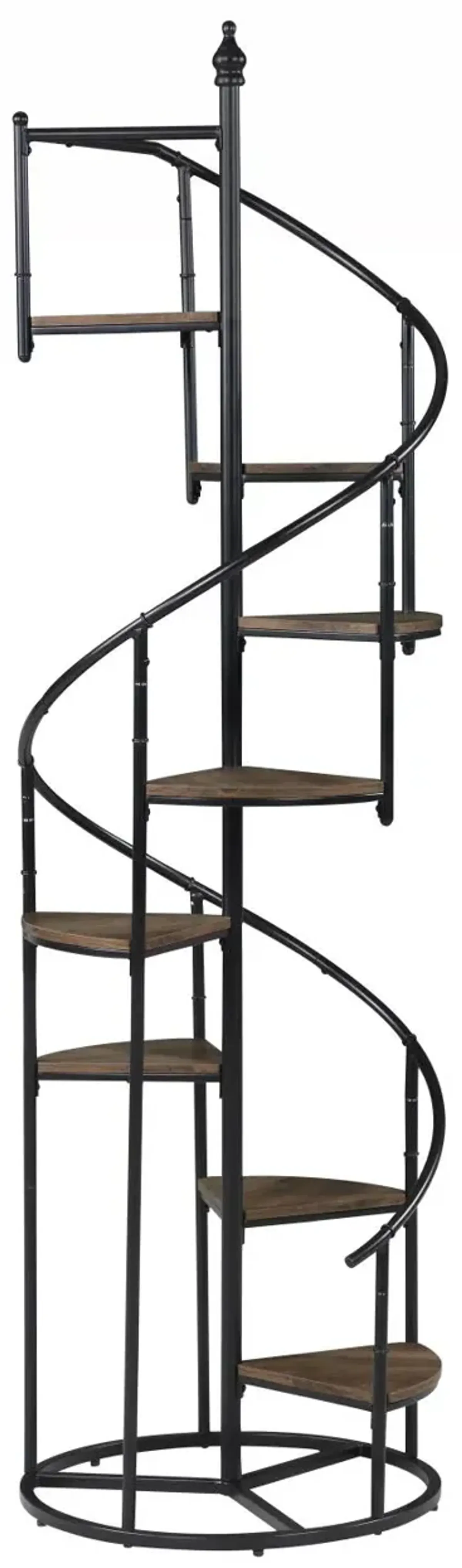 Coaster Roseglen 69 Inch 8-Shelf Staircase Bookshelf Rustic Brown