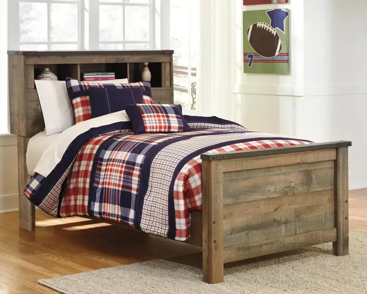 Ashley Trinell Rustic Brown Twin Bookcase Bed