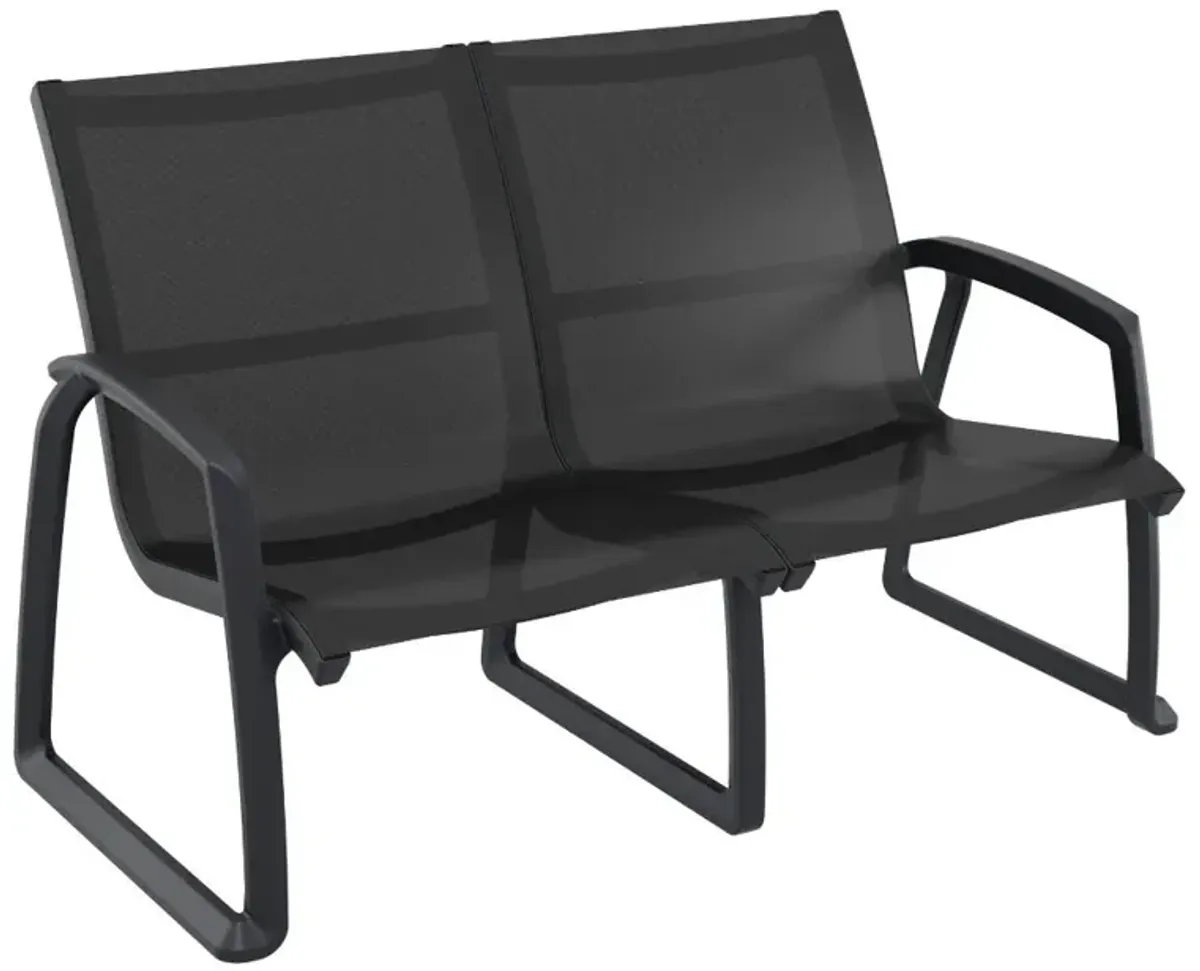 Compamia Pacific 4-Piece Black Frame & Sling Outdoor Lounge Set