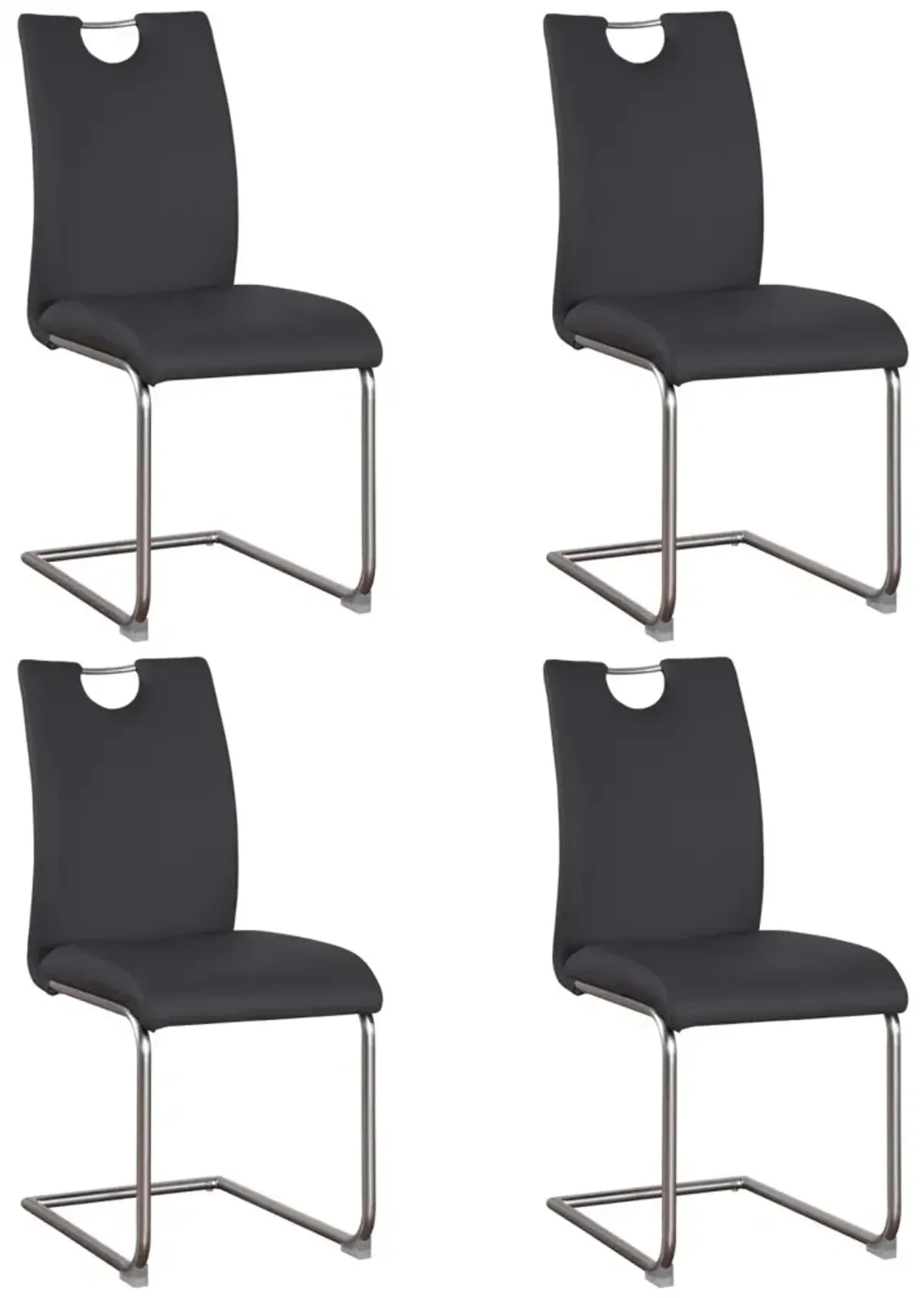 Chintaly Carina Black Handle Back Cantilever Side Chair