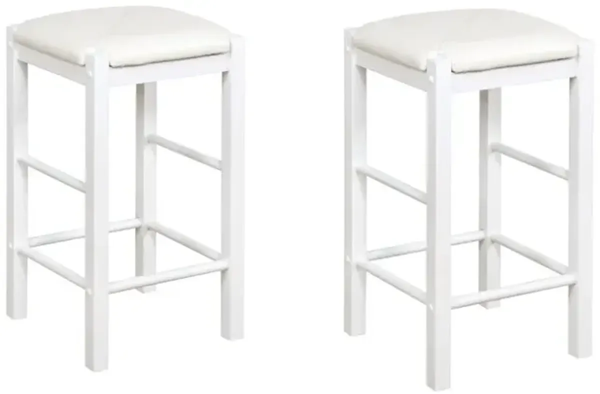 Linon Lancer Backless Counter Stool White