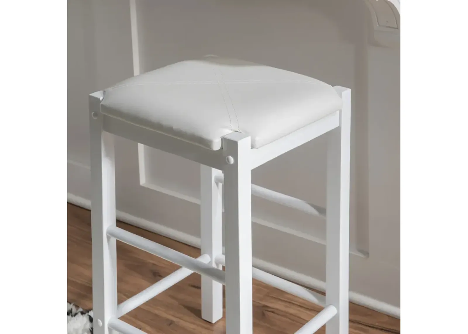 Linon Lancer Backless Counter Stool White