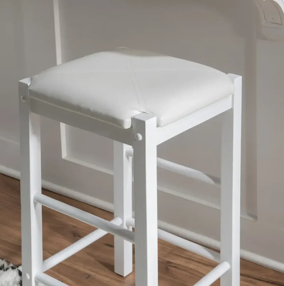 Linon Lancer Backless Counter Stool White