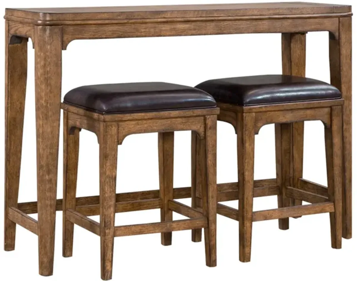 Liberty Furniture Ashford 3-Piece Sienna Bar Table & Stools Set