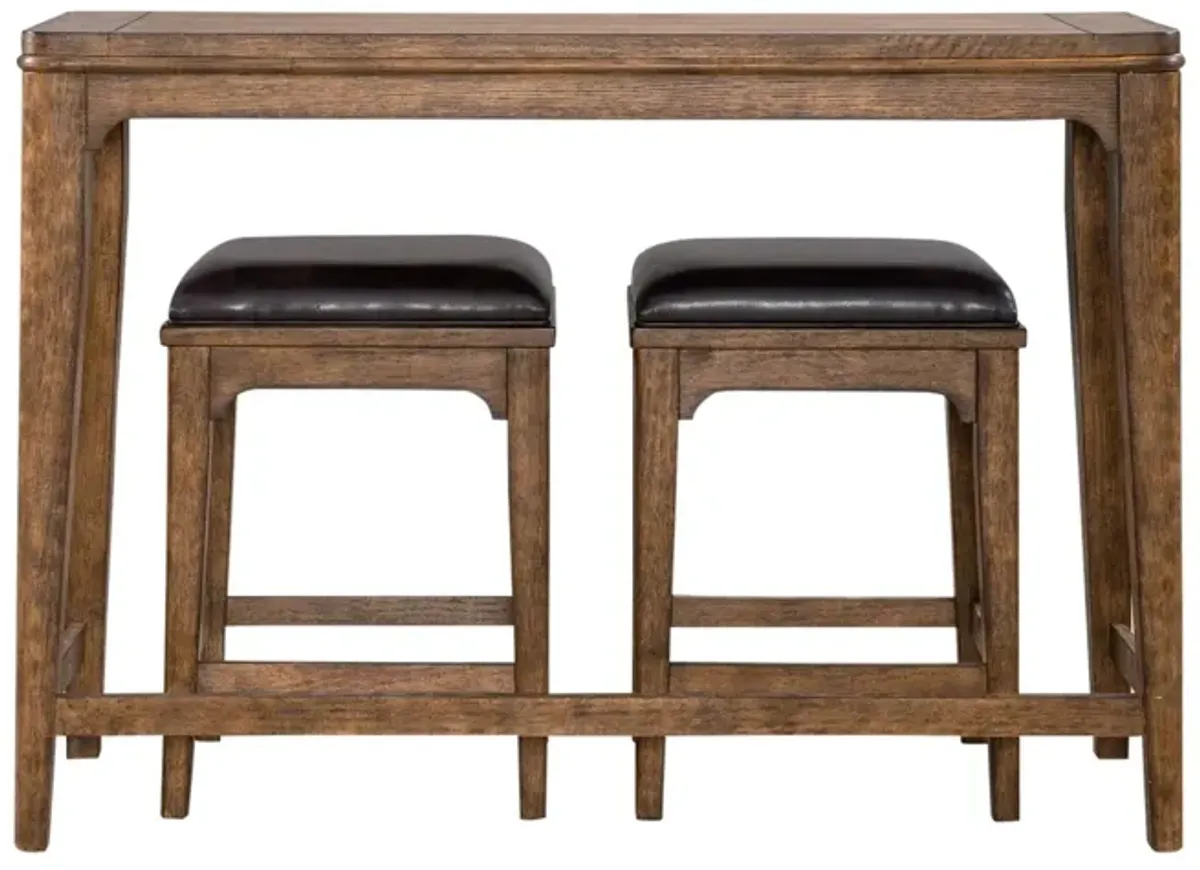 Liberty Furniture Ashford 3-Piece Sienna Bar Table & Stools Set