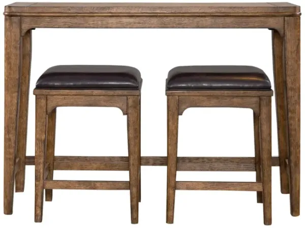 Liberty Furniture Ashford 3-Piece Sienna Bar Table & Stools Set