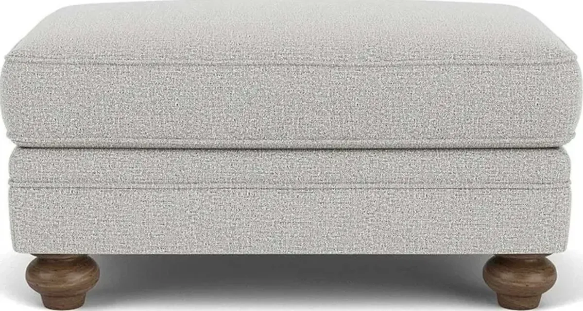 Flexsteel Winston Silver Glacier Cocktail Ottoman