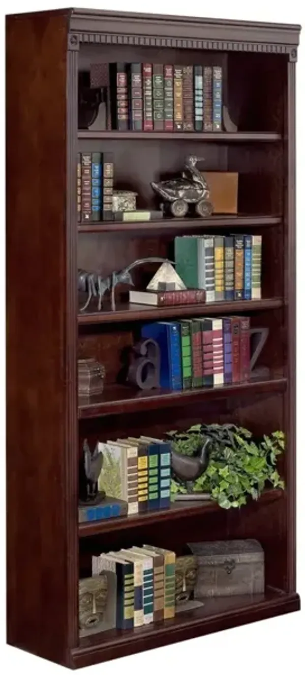 Martin Furniture Timeless Tome Tower Elegant Solid Wood Bookcase in Cherry Finish