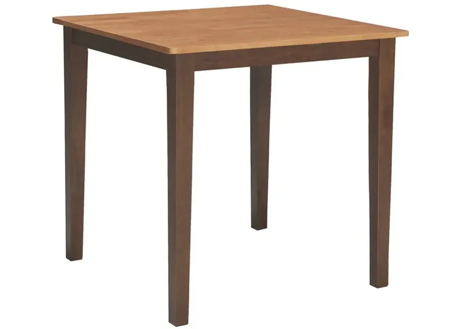 John Thomas Dining Essentials 36 Inch Square Table Top with 30 Inch Shaker Legs in Cinnamon/Espresso